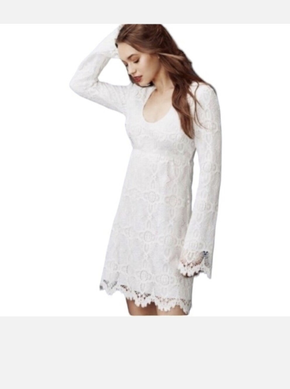 Stone Cold Fox White Lace Boho Mini Dress Size 2